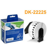 ป้ายเทปพิมพ์อักษร เทียบเท่า Brother DK22225 /DK-22225 สำหรับเครื่องพิมพ์รุ่น Brother QL-550, QL-570, QL-580N, QL-700, QL-720NW, QL-800, QL-820NWB ขนาด 38มม.x 30.48ม.