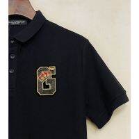 D0LCE&amp;GABBA 2021 summer mens short-sleeved T-shirt, round neck, letter logo embroidery logo polo shirt, simple style