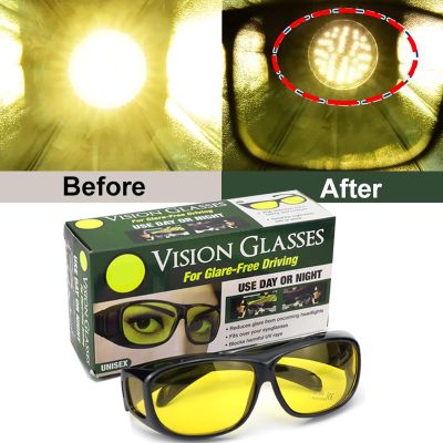 Night Vision Driving Glasses Day Night Car Vision Drivers Goggles Eyewear Anti Anti-Glare Night Driving Enhanced Light Glasses Goggles
