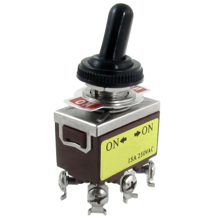 AC 250V 15A on/on 2 Position DPDT Toggle Switch with Waterproof Boot