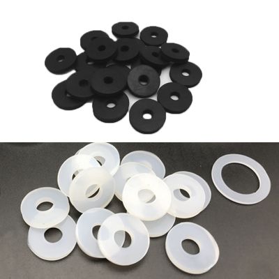 20 Pieces White Silicone Corrugated Pipe Flat Washer Gasket Water Heater Shower Meter Faucet Black Rubber Seal Ring O-ring