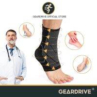 ○卐 GEARDRIVE Professional Ankle Brace Compression Sleeve Support Stabilizer Wrap Heel For Achilles Tendonitis Plantar Fasciitis Joint Pain Swelling Spurs Injury Recovery Sports