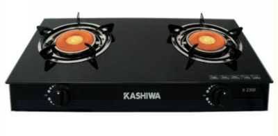 KASHIWA เตาแก๊สหน้ากระจกหัวคู่ (หัวอินฟาเรดคู่) รุ่น X-2300