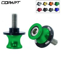 ■ 2PCS 10MM Motorcycle Swing Arm Sliders Spools CNC Swing Arm Stand Screw Paddock For Kawasaki Z750 Z 750 2007-2011