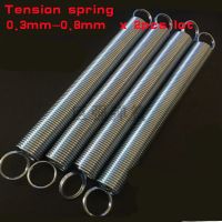 2Pcs 304 stainless steel wire diameter 0.3mm 0.4mm 0.5mm 0.6mm 0.7mm 0.8mm 1.0mm 300mm Dual Hook Long Expansion Tension Spring Coil Springs