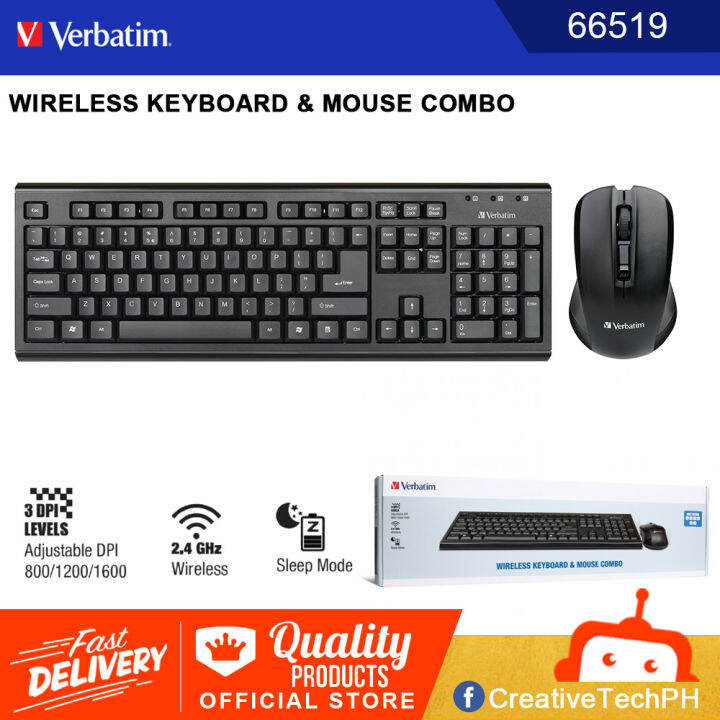 Verbatim Original Wireless Keyboard & Mouse Combo 66519 Lazada PH