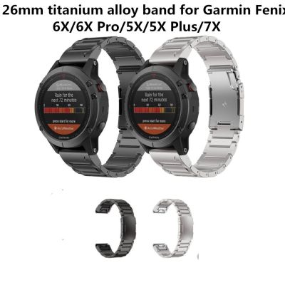 22 26Mm ไทเทเนียมสายโลหะผสมสำหรับ Garmin Fenix 6X Pro/6X/5X/5X บวก/7X Watchband สำหรับ Tactix 7 /Descent MK2/Instinct 1/2กำไลข้อมือ CarterFa