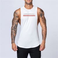 5 Colors Summer Breathable Cotton Moisture Wicking Sleeveless T-Shirt Mens Casual Loose O Neck Cool Gym Fitness Muscle Tank Tops