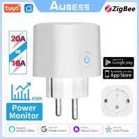 Tuya 1620A EU Smart Socket ZigBee Smart Plug พร้อมฟังก์ชั่นจับเวลาการตรวจสอบพลังงานการควบคุมด้วยเสียงผ่าน Alexa Home Yandex