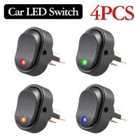 30A 4PCS12V แบบ3ขาพร้อมไฟ LED สีแดงปิด/เปิดเรือยนต์รถสวิตช์ปิดเปิดทนทาน