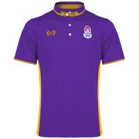 Warrix เสื้อโปโล POLO โรงเรียนกรุงเทพคริสเตียนวิทยาลัย Bangkok Christian College BCC ม่วง-เหลือง ของแท้ จตุรมิตร กรมพละ ป้ายห้อย