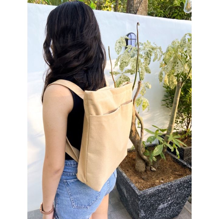 COD】 University Tote backpack Ikea Dromsack Dupe made in cotton canvas  Lazada PH