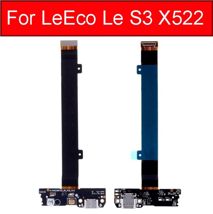 เครื่องชาร์จ Usb สายเคเบิ้ลยืดหยุ่นสำหรับ Letv Leeco Le S3ไมโครโฟน X522ชาร์จพอร์ตอะไหล่สายเคเบิลตัวเชื่อมต่อแบบแท่นยืดหยุ่น