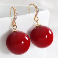 2023 Chinese New Year Red Earrings Feminine Elegant Atmosphere Earrings New Year Spring Festival festive Earrings ZIR0