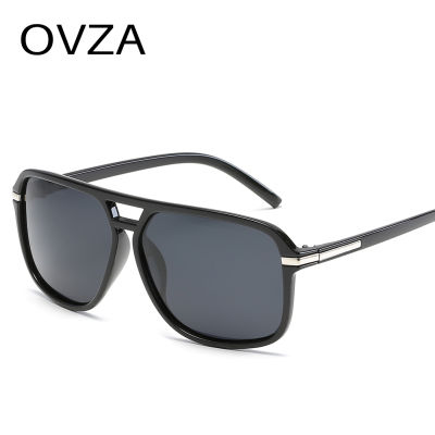 OVZAแว่นตาขับรถแว่นกันแดดโพลาไรซ์สำหรับผู้ชาย,แว่นกันแดดกระจกกันแสงสำหรับผู้ชายเสื้อผ้าแบรนด์เนมสไตล์สี่เหลี่ยมผืนผ้าน้ำหนักเบามากS7006