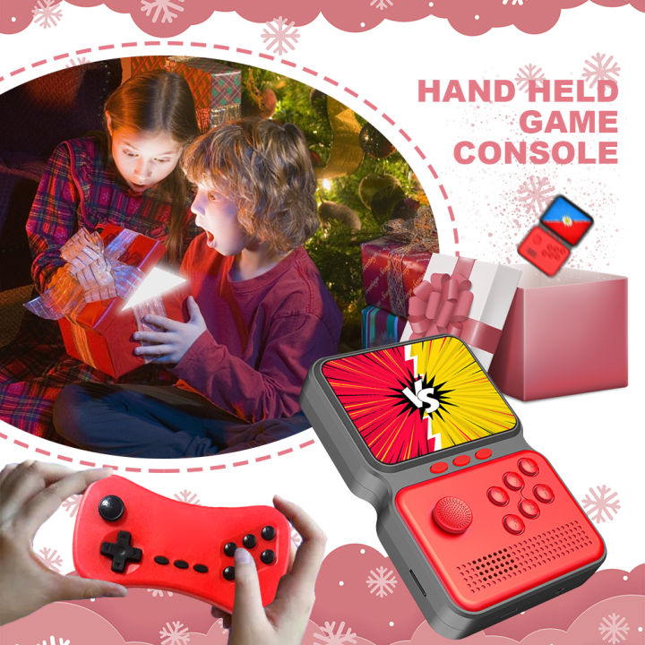 เครื่องเล่นคอนโซลเกมคลาสสิคที่จับแสนสบายเครื่องเล่นเกมมือถือชาร์จ-usb-ของขวัญวันเกิดที่น่าสนใจสำหรับเด็ก