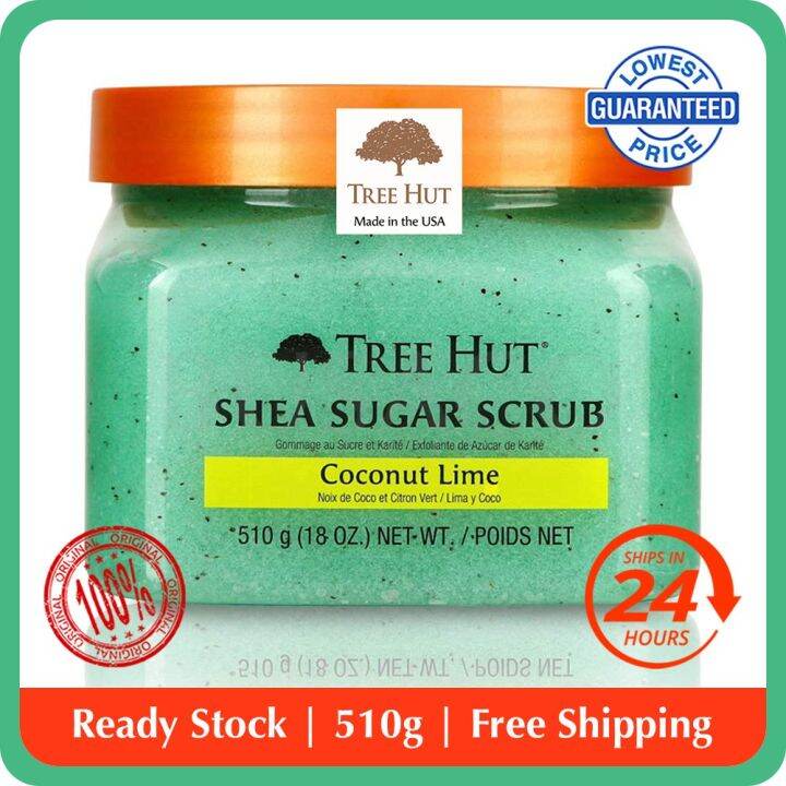 🔥in Stock🔥 510g Tree Hut Shea Sugar Scrub Coconut Lime 18 Oz 💯 Authentic Lazada 7359