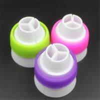 【CC】❀✼♈  3-Color Icing Piping Russian Nozzle Converter Coupler Pastry Fondant Cookie