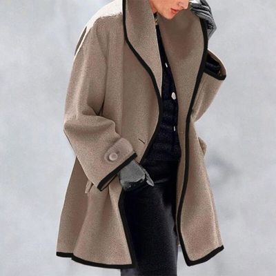 เสื้อแจ็คเก็ตผู้หญิงลง 2023 ฤดูหนาวผู้หญิงฤดูหนาวขนสัตว์เสื้อโค้ทร่องลึกผู้หญิงอบอุ่นบางยาวเสื้อคลุม Outwear S-5XL