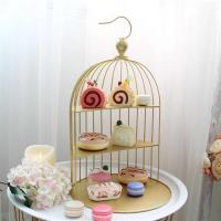 Wrought Iron Bird Cage ขนมหวานเค้กป้ายตั้งโต๊ะ. ตกแต่งเค้กผู้ถือขนมขบเคี้ยวงานแต่งงานอุปกรณ์ตกแต่ง