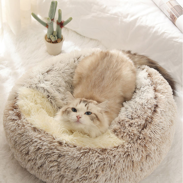 new-style-dog-cat-bed-round-plush-cat-warm-bed-house-soft-long-plush-bed-for-small-dogs-for-cats-nest-2-in-1-cat-animals-bed