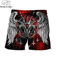 Devil Tattoo Red 3D Printed Mens Shorts Uni Streetwear Shorts Summer Beach Harajuku Casual Shorts DK-14 Drop shipping