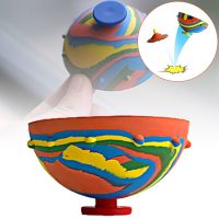 【YF】✲✖✎  Fidget Hip Hop Pops Pelotas Rubber Anti Stress Bouncing Spinner Bowl Spinning Top Jumping Kid