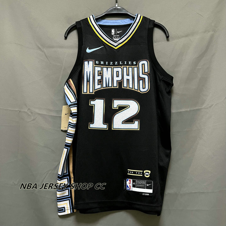 Nike Men's 2022-23 City Edition Memphis Grizzlies Ja Morant #12 Black Dri-Fit Swingman Jersey, XXL