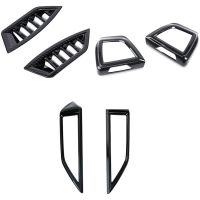 Carbon Fiber Car A/C Air Outlet Vent Cover Trim Decor Frame for Subaru XV Crosstrek Impreza 2018 2021 Accessories 6Pcs