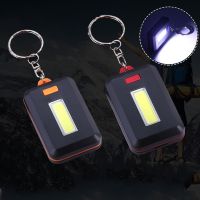 FTOYIN Keychain Flashlight COB Portable Camping Lights AAA Battery Strong Outdoor Work Light Three Light Modes Mini Flashlight Rechargeable  Flashligh