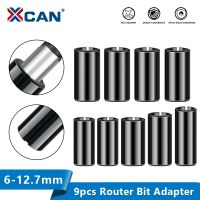 XCAN Adapter Collet for CNC Router Bit 9pcs Milling Cutter Precision Collet Chuck 6 6.35 8 9.5 10 12 12.7mm Milling Tool Holder