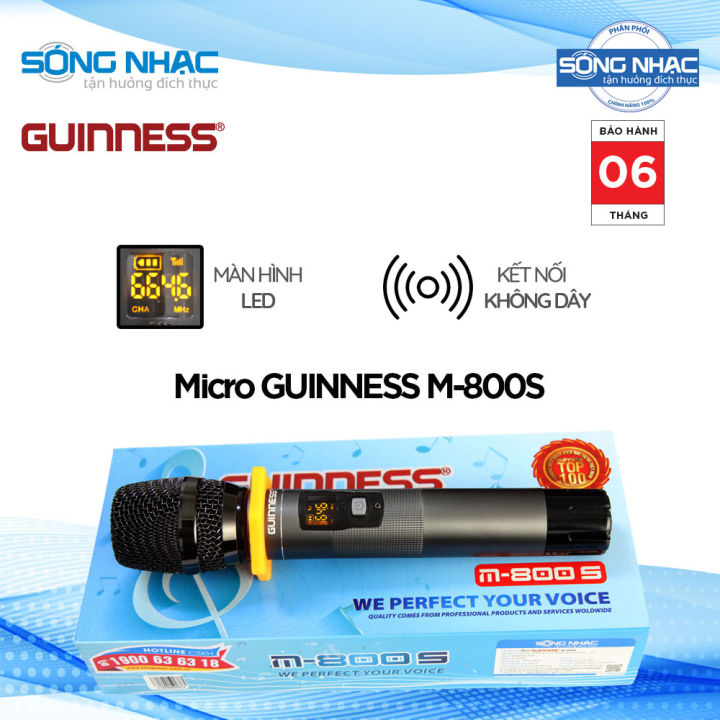 Micro Karaoke Không Dây GUINNESS M-820S – SÓNG NHẠC AUDIO