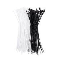 m x 150mm Auto Wire Push Cable Zip Tie Organizer White Black 100 Pcs