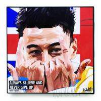 Jesse Lingard เจสซี่ ลินการ์ด Manchester United แมนยู ปีศาจแดง รูปภาพ​ติด​ผนัง​ pop art พร้อมกรอบและที่แขวน ฟุตบอล​ กรอบรูป​​ รูปภาพ​