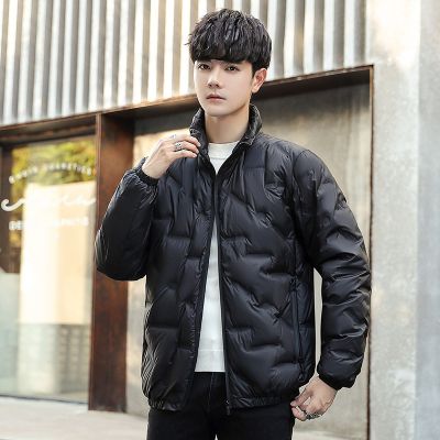 [COD] new mens down jacket simple style thickened duck casual stand collar fashion trendy
