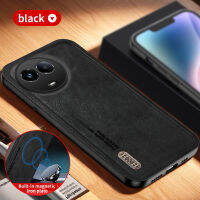 เคสโทรศัพท์หนังด้านย้อนยุคสำหรับ Realme 11 4G 5G เคสสำหรับ Realme 11 Pro Plus 11Pro 11Pro + Realme11 11ProPlus 2023ติดรถยนต์ที่วางเลนส์กรอบด้านหลังกันกระแทกป้องกันทุกสัดส่วน