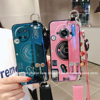 Phone Case เคส Realme11 Realme11Pro + 5G 4G NFC แฟชั่นลายกล้องบลูเรย์พร้อมสายรัดข้อมือเคสนิ่มมีสายคล้อง Realme 11 Pro Plus 5G 4G NFC 2023