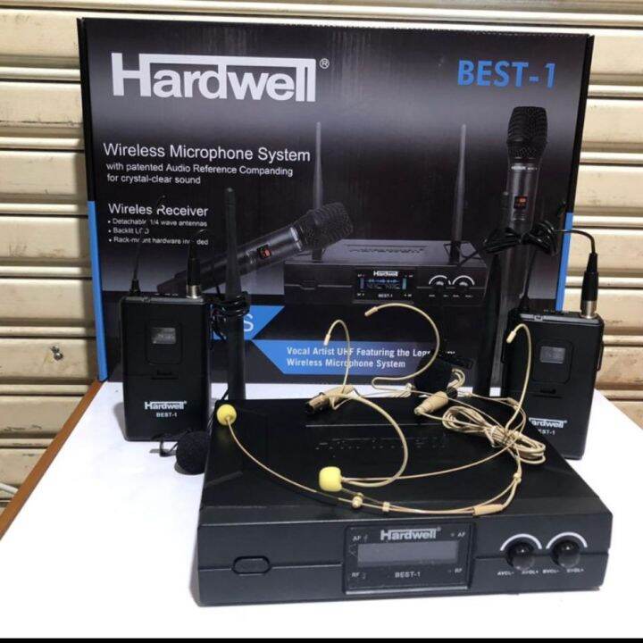 mic wireless hardwell best 1 clip on dan headset putih lidi Lazada