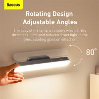 Baseus Hanging Magnetic LED Table Lamp for Study Dorm Room Reading Desk Lamp Bedside USB Chargeable Stepless Dimming Night Light