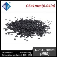 ♝㍿¤ 300PCS/lot Rubber Black NBR CS 1mm OD4/4.5/5/5.5/6/6.5/7/7.5/8/8.5/9/9.5/10mm O Ring Gasket Oil resistant waterproof