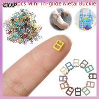 CXXP 20/40pcs 2.5mm Mini Ultra-small ของเล่นยัดไส้ อุปกรณ์เสริมกระเป๋าตุ๊กตา หัวเข็มขัดไตรไกลด์ หัวเข็มขัดตุ๊กตา DIY ปุ่มเย็บเข็มขัด