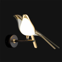 Modern Bird Lovely LED Wall Light Nordic Brotate Bird Bedside Foyer Wall Sconce Art Bedroom Bedside Wall Lamp Home Decor