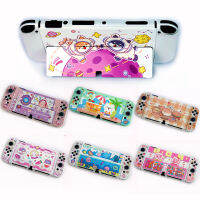 น่ารัก PC Hard Case ฝาครอบป้องกันสำหรับ Nintendo Switch Oled คอนโซล NS Joy-Con Controller Crystal Protector ที่อยู่อาศัย Skin