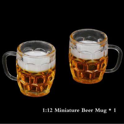 1:12 1pc Simulation Miniature Beer Mug Model for Doll House Kitchen Decoration Kids Toy Gift