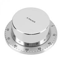 ☊❁❆ Manual Mechanical Kitchen Timer with Magnetic Base Countdown Cooking Baking Timing Tool Silver