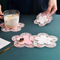 Cherry Blossom Coaster ฉนวนกันความร้อน Mat Non-Slip Mat ในครัวเรือนถ้วยชา Anti-Scald โต๊ะรับประทานอาหาร Mats เครื่องดื่มถ้วย Coasters