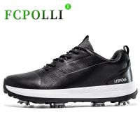 Fcpolli Men Golf Shoes Large Size 46 47 Sport Shoes For Mens Professional Spikes Golf Training Man Anti-Slippery Golf Sneakers