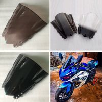 พริบตา☃กระจกบังลม YZFR25สำหรับ2013 2014 2015 2016 2017 2018 Yamaha YZF R3 R25หน้าที่เบนทางลมแบบฟองคู่ R3 YZF-R25