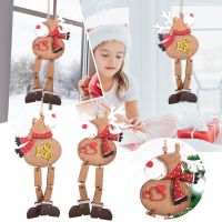 Wooden Christmas Painted Pendant Home Decoration 2022 Christmas Tree Wooden Ornaments Pendant New Year Decoration t2p