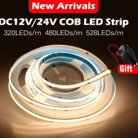 【TX】สายไฟ LED 320 480 528 ดวง 5 เมตร ความหนาแน่นสูง DC12V 24V RA90 3000K 4000K 6000K ยืดหยุ่น สําหรับตกแต่ง